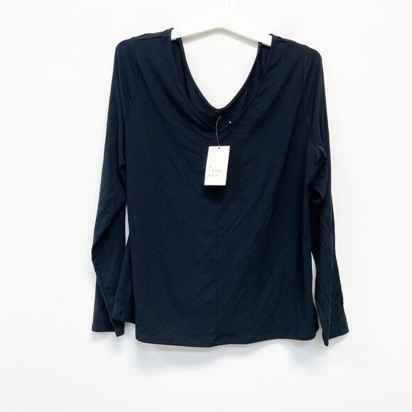 A New Day Women's Black Cowl Neck Long Sleeve Blouse Top Size XXL - Picture 1 of 5